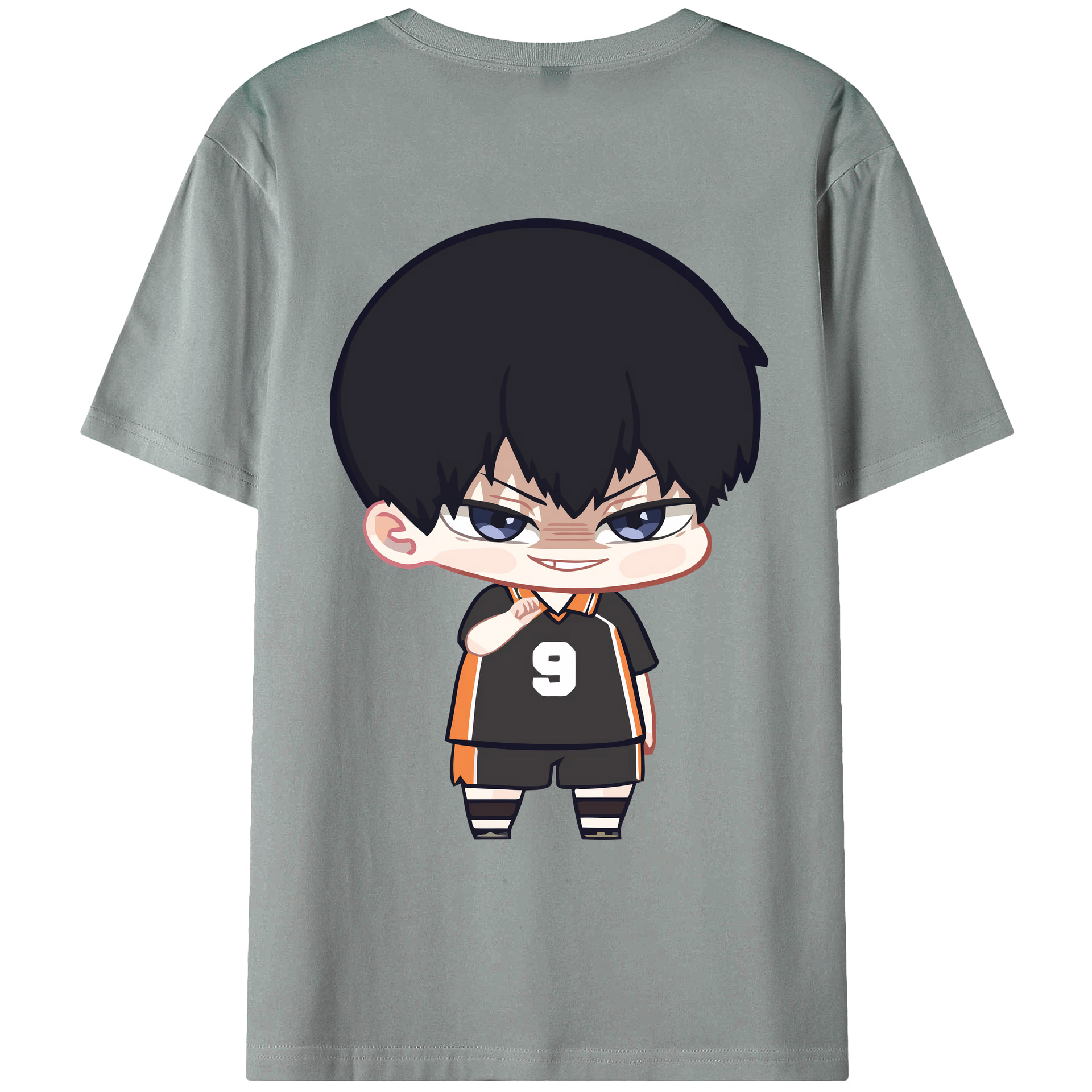 （画像用） ハイキュー!! Haikyu!! 綿100％ メンズ半袖Tシャツ（バックプリント） 通気性